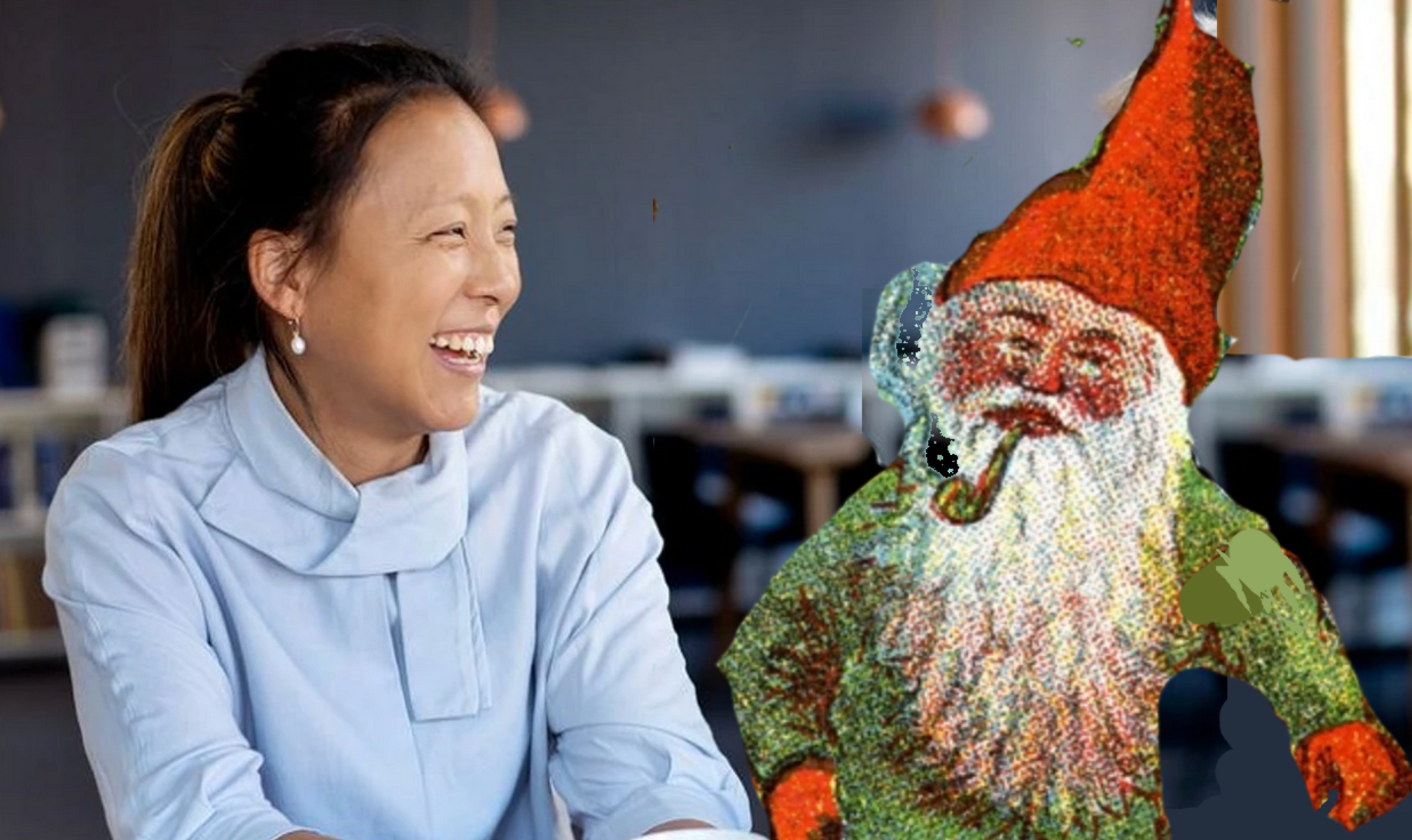 menneske og nisse
medarbejdere i nissestyrelsen hygge sig sammen